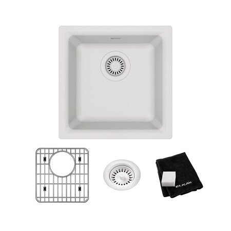 Elkay Sink Kit, Dual Mount, 0 Hole, White ELG1616WH0C